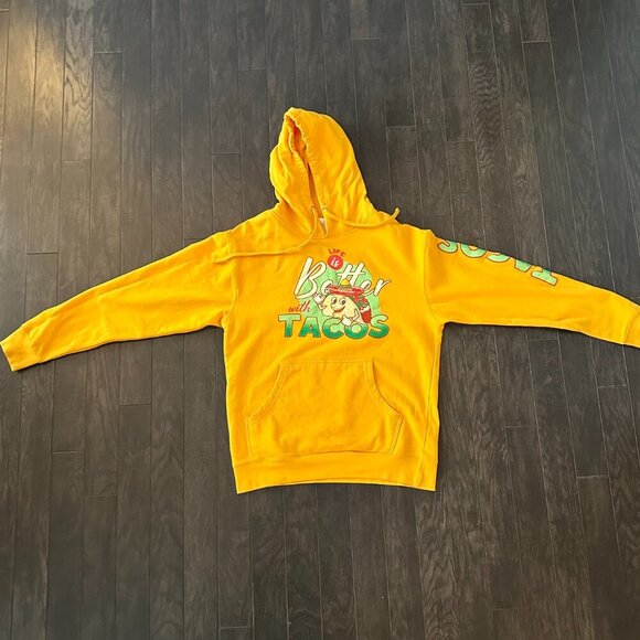 Yellow 'Life is Better with Tacos' Medium Hoodie - Picture 5 of 8